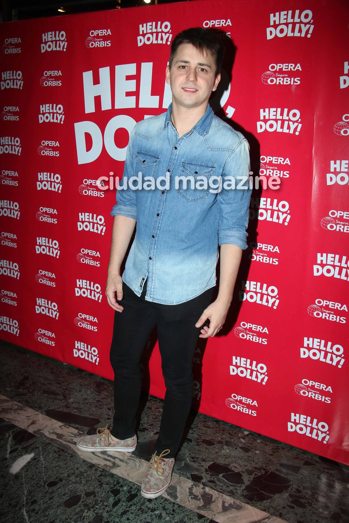 Pampito en el estreno de Hello Dolly! (Foto: Movilpress)