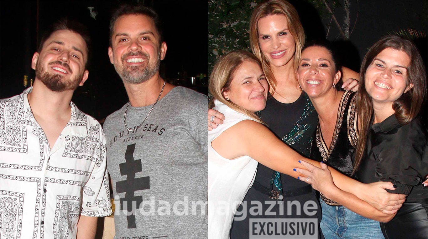 Pampito, Matías Vázquez, Fernanda Iglesias, Pochi y Angie Balbiani festejaron el cumpleaños a Carolina Molinari (Fotos: Movilpress).