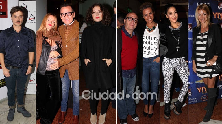 Parejitas y famosos en el estreno de Yiya, el musical. (Foto: Movilpress)