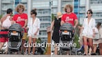 ¡Paseos en familia! Rulo y Gabriela Sari, día de relax junto a Donna en las calles de Punta del Este