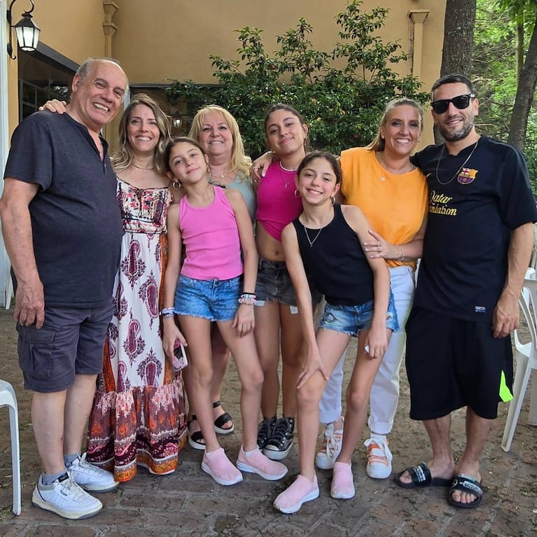 Paula Bernini con su familia.