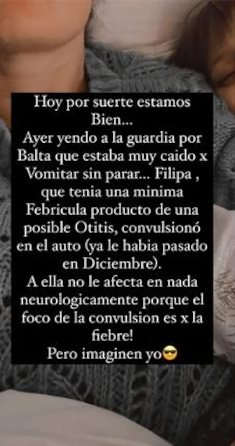 Paula Chaves busca al motoquero que la ayudó cuando su hija convulsionó en la Panamericana