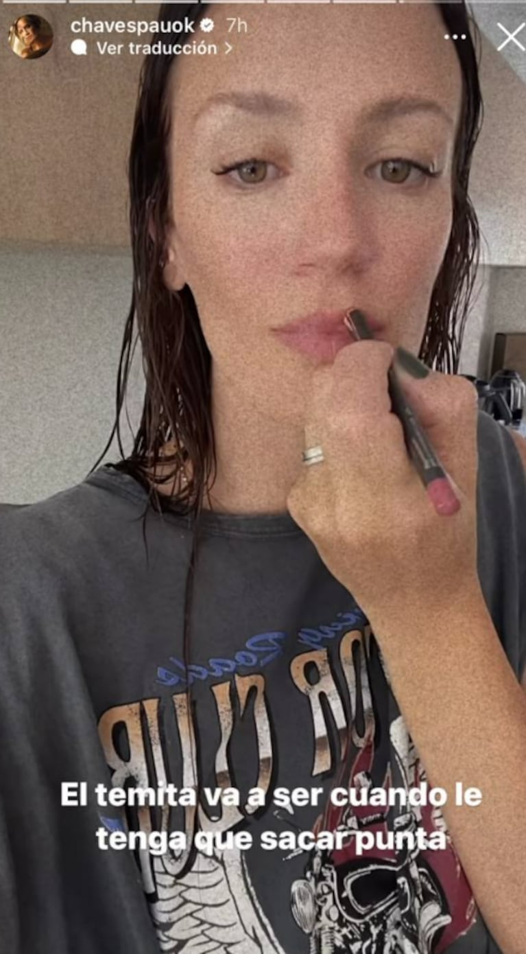 Paula Chaves encontró sus maquillajes rotos y le echó la culpa a Pedro Alfonso: "Niños a cuidado de mi marido"