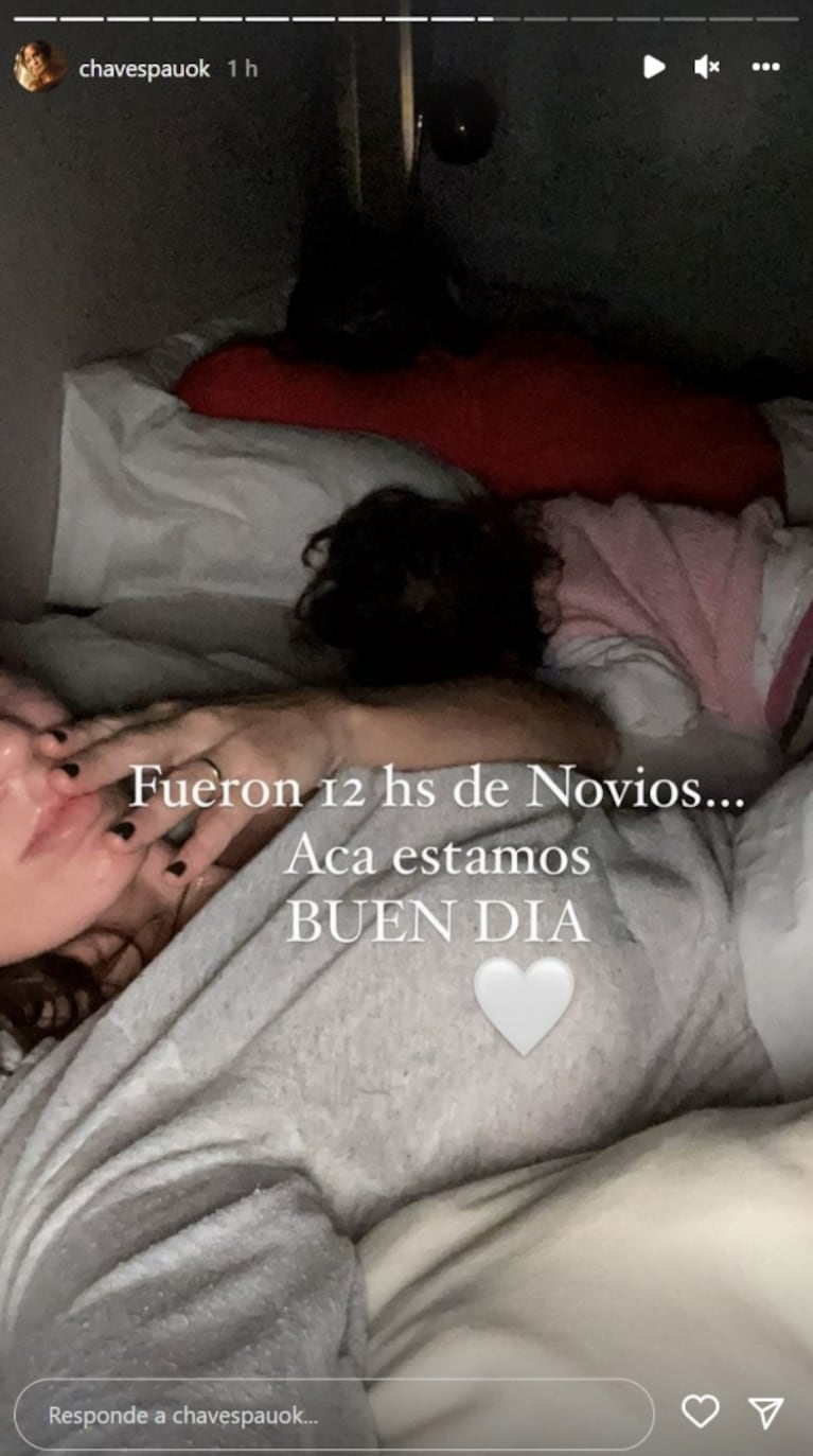 Paula Chaves le dedicó un cariñoso mensaje a Pedro Alfonso tras un día de novios