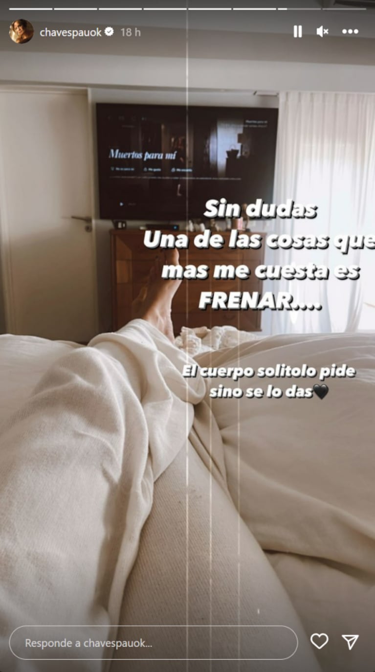 Paula Chaves se mostró desde la cama y preocupó a sus fanáticos: "Me bajaron las defensas"