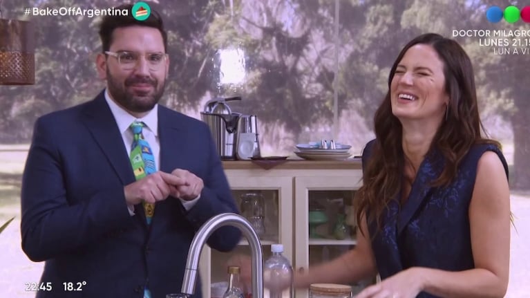 Paula Chaves y Damián Betular en Bake Off.