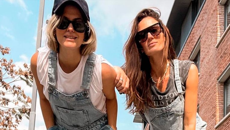 Paula Chaves y Mery del Cerro se divirtieron luciendo un enterito.