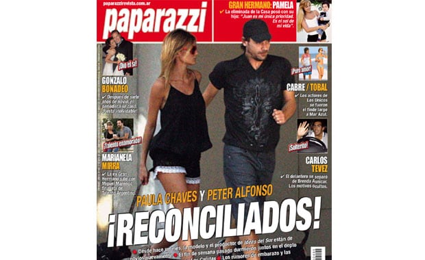 Paula Chaves y Peter Alfonso, segund vuelta. Foto: revista Paparazzi.