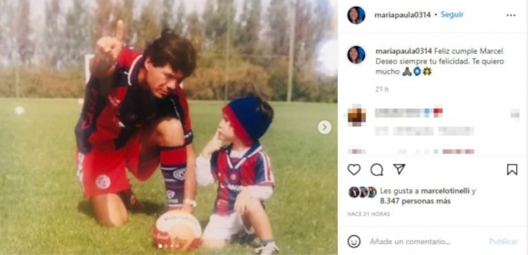 Paula Robles le dedicó un tierno posteo a Marcelo Tinelli por su cumpleaños: "Deseo siempre tu felicidad"