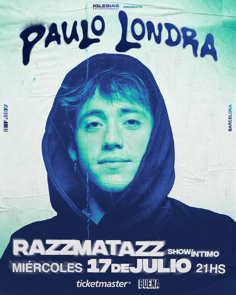 Paulo Londra hará un show íntimo en Barcelona el 17 de julio.
