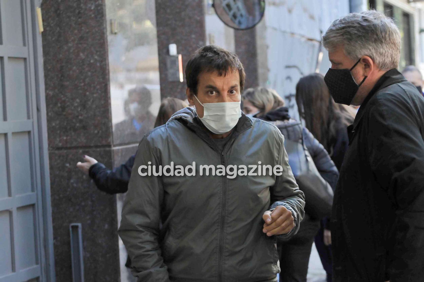 Paulo Vilouta dijo presente en el último adiós a Mauro Viale (Fotos: Movilpress).