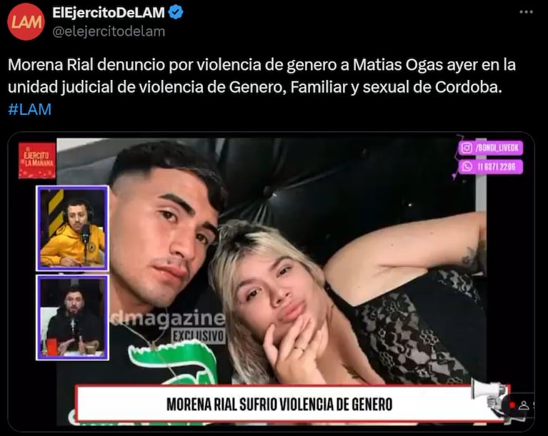 Pepe cont que Morena denunci a su novio por violencia de gnero.