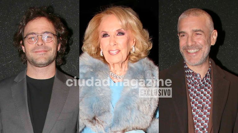 Peter Lanzani, Mirtha Legrand y Leonardo Sbaraglia. (Foto: Movilpress)