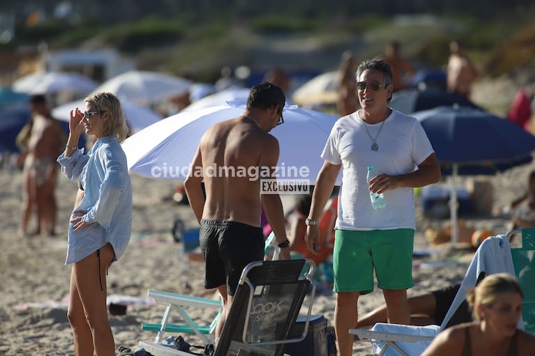 Pía Slapka en Punta del Este con su actual novio y su ex (Foto: Ramiro Souto)