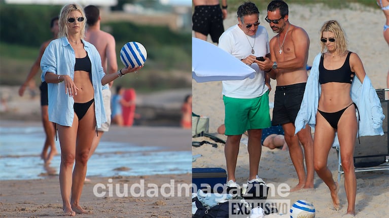 Pía Slapka en Punta del Este con su novio y su ex (Fotos: RS Fotos).