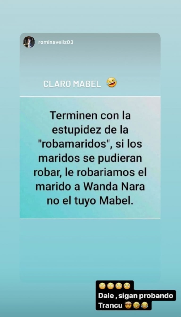 Picante comentario de Wanda Nara a una seguidora que bromeó con 'robarle el marido': "Sigan probando tranqui"