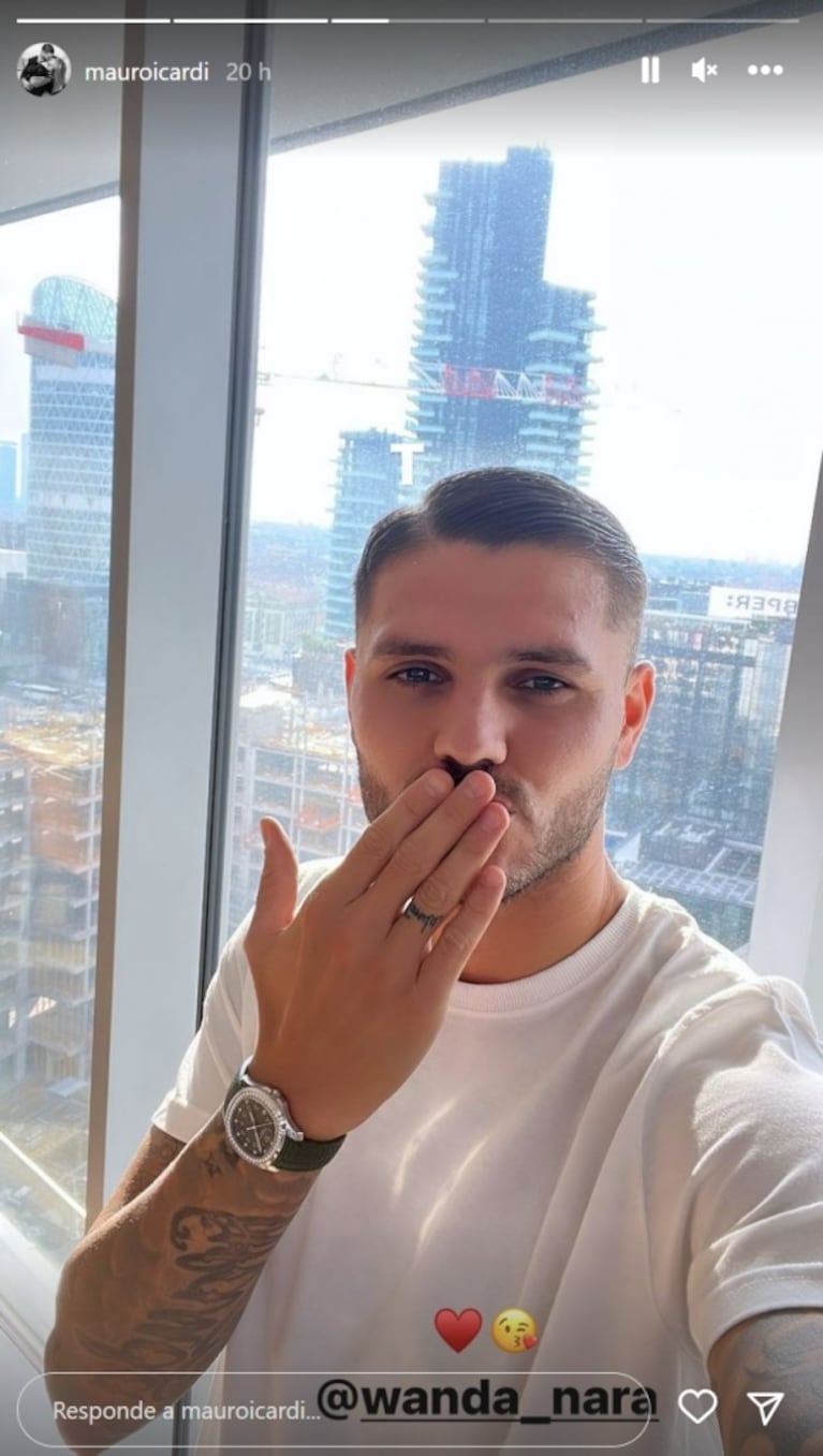 Picante gesto de Mauro Icardi dedicado a Wanda Nara tras exponer sus chats privados