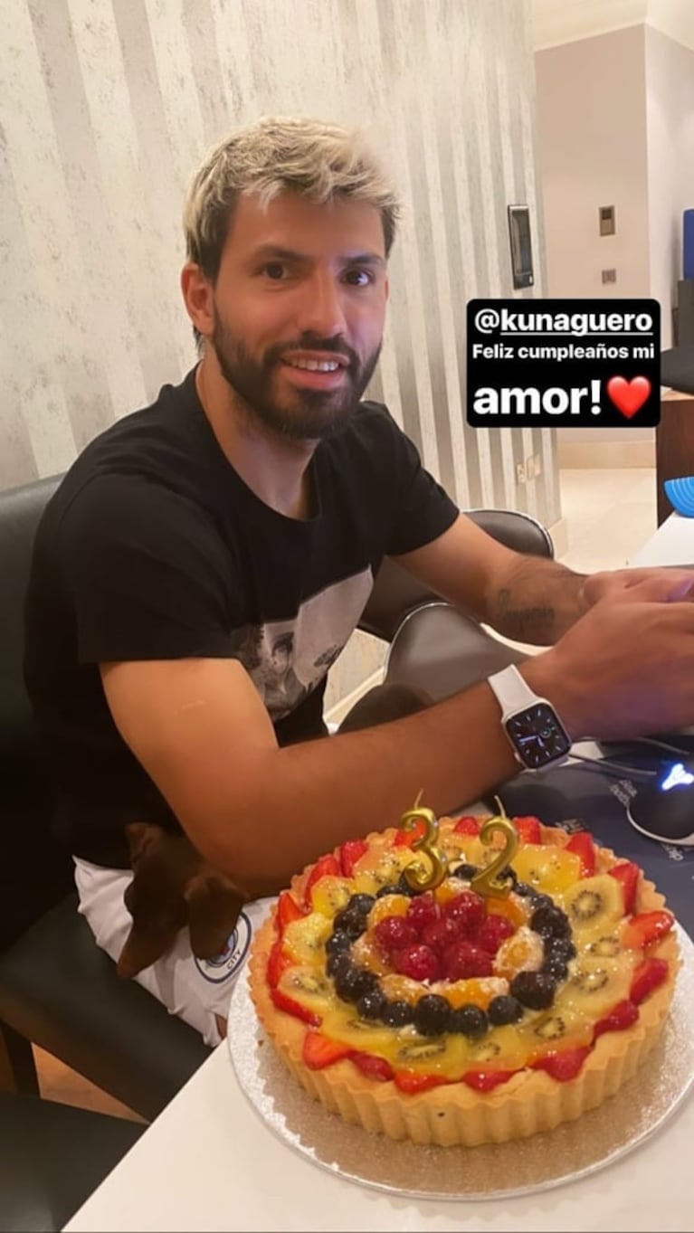 Picante mensaje de la novia al Kun Agüero ¿dedicado a Gianinna Maradona?: "Un cumple para nosotros"