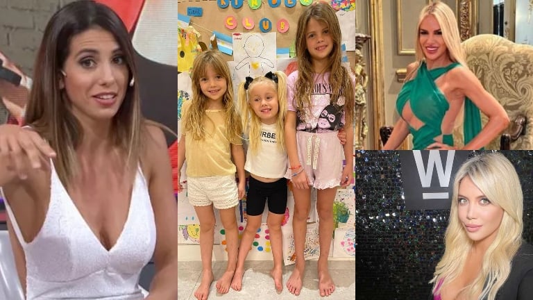 Picante reacción de Cinthia Fernández al ver la foto de las hijas de Wanda Nara y Luciana Salazar juntas (Fotos: Web e Instagram)