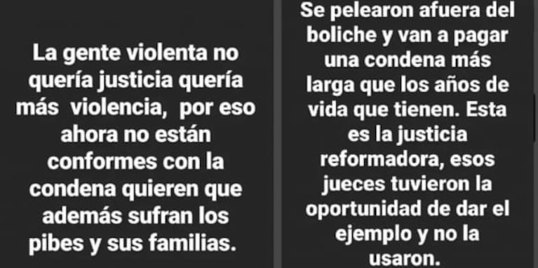 Polémicos posteos de una supuesta novia de Máximo Thomsen contra la familia de Fernando Báez Sosa