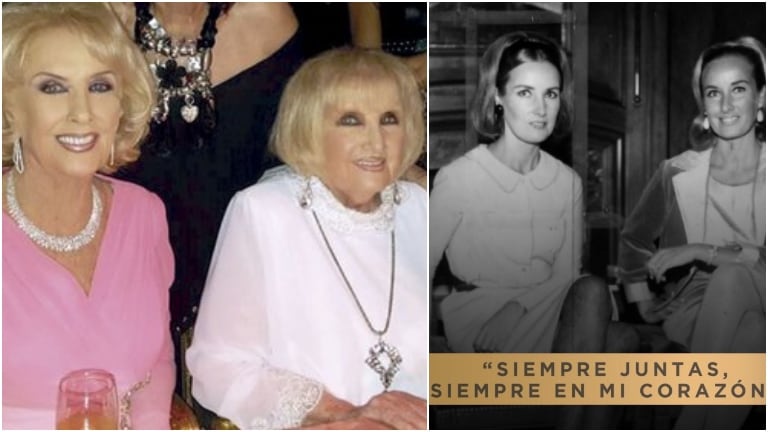 Profundas palabras de Mirtha Legrand a un año de la muerte de su hermana Goldie (Fotos: Web y Twitter)