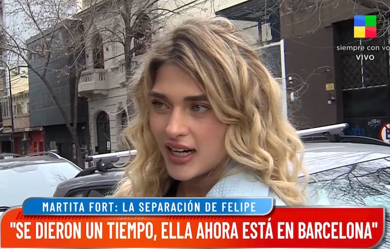 Qué dijo Martita Fort de la sorpresiva separación de su hermano Felipe de la influencer