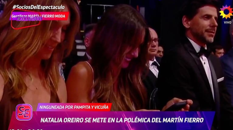 Qué dijo Natalia Oreiro del incómodo encuentro con Pampita en los Martín Fierro de la Moda 2024