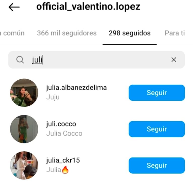 ¿Qué dirá Wanda? Julieta Fillol se separó de Valentino López y le mandó un inesperado mensaje a China Suárez