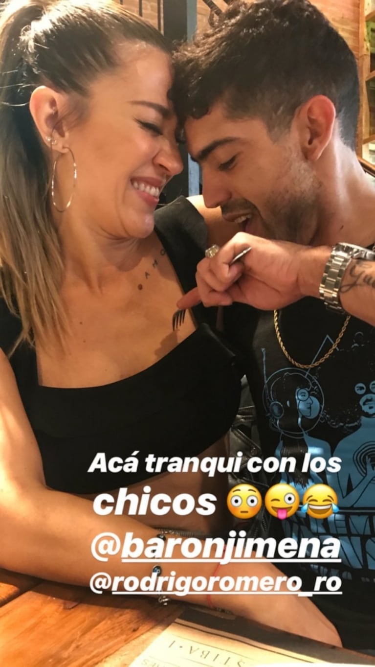 Reencuentro y foto buena onda de Jimena Barón y Rodrigo Romero tras anunciar su separación