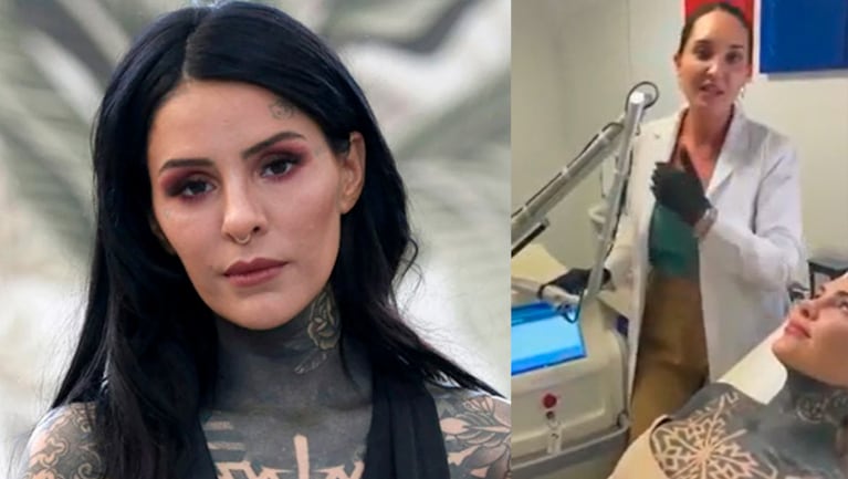 Renovada, Cande Tinelli empezó un tratamiento para eliminar su tatuaje más grande y se animó a cortarse el cabello.