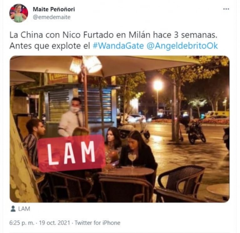 Revelan la foto que confirma el romance de la China Suárez y Nico Furtado: "Fue hace tres semanas, antes del Wandagate"