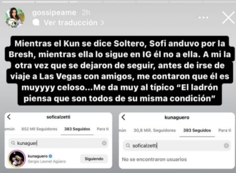 Revelaron el fuerte motivo por el cual Kun Agüero se habría separado de Sofía Calzetti