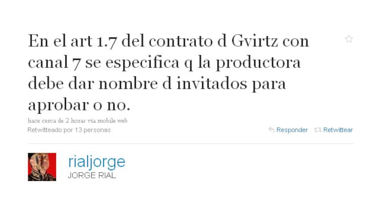 Rial y Ventura arremetieron contra Diego Gvirtz en Twitter