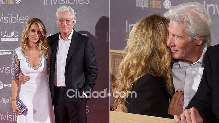 Richard Gere y su primera foto oficial con Alejandra Silva. Fotos: Grosby Group.