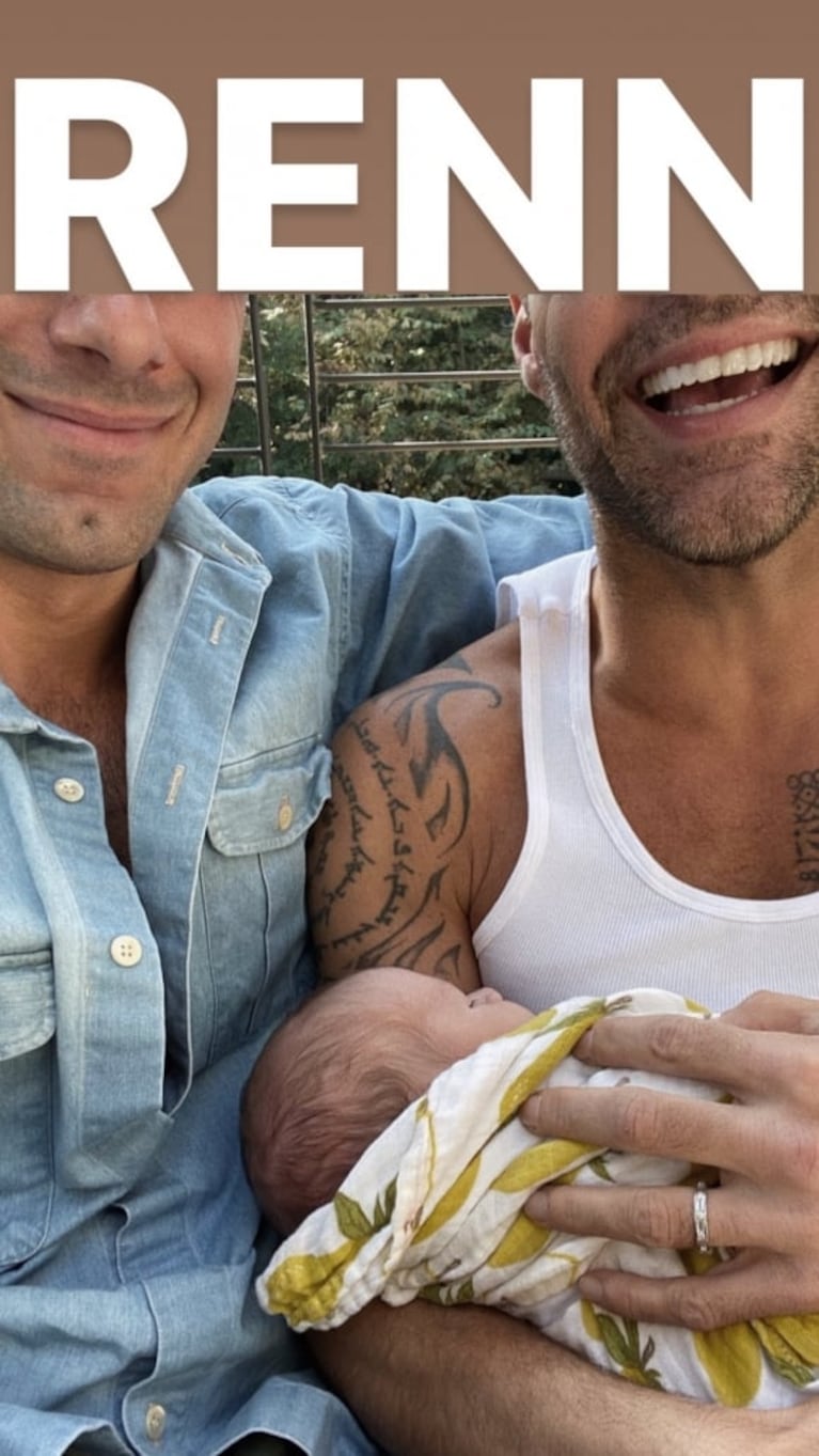 Ricky Martin fue papá por cuarta vez y lo anunció con una dulce foto: "Nuestro hijo Renn Martin-Yosef ha nacido"