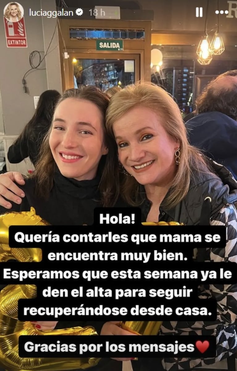 Rocío Hazán dio detalles sobre la salud de Lucía Galán.