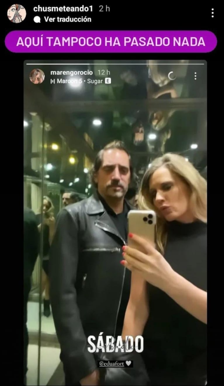 Rocío Marengo y Eduardo Fort se mostraron nuevamente juntos tras su crisis de pareja