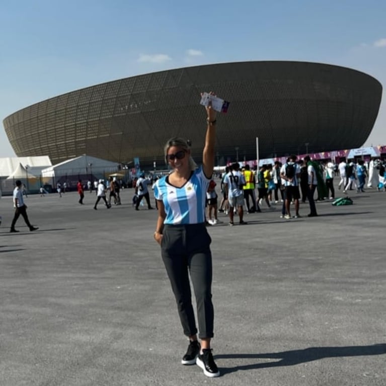 Rocío Oliva viajó a Qatar a alentar a la Selección y habló de Maradona y Messi