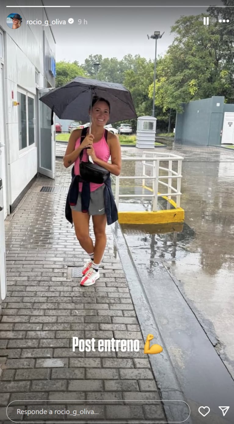 Rocío sigue entrenando a diario.