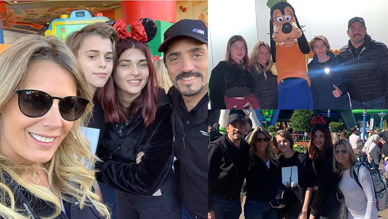 Rocío y Eduardo, con Martita y Felipe en Disney.