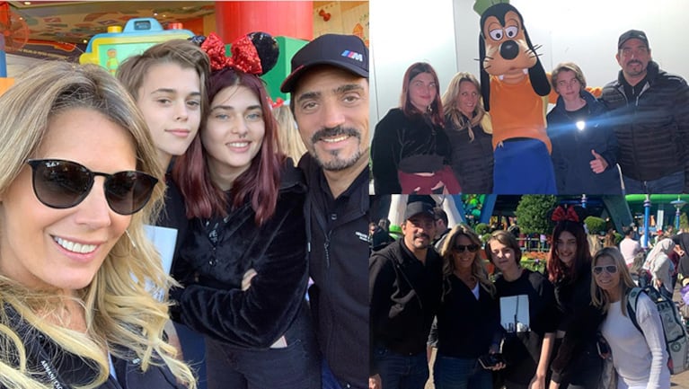 Rocío y Eduardo, con Martita y Felipe en Disney.