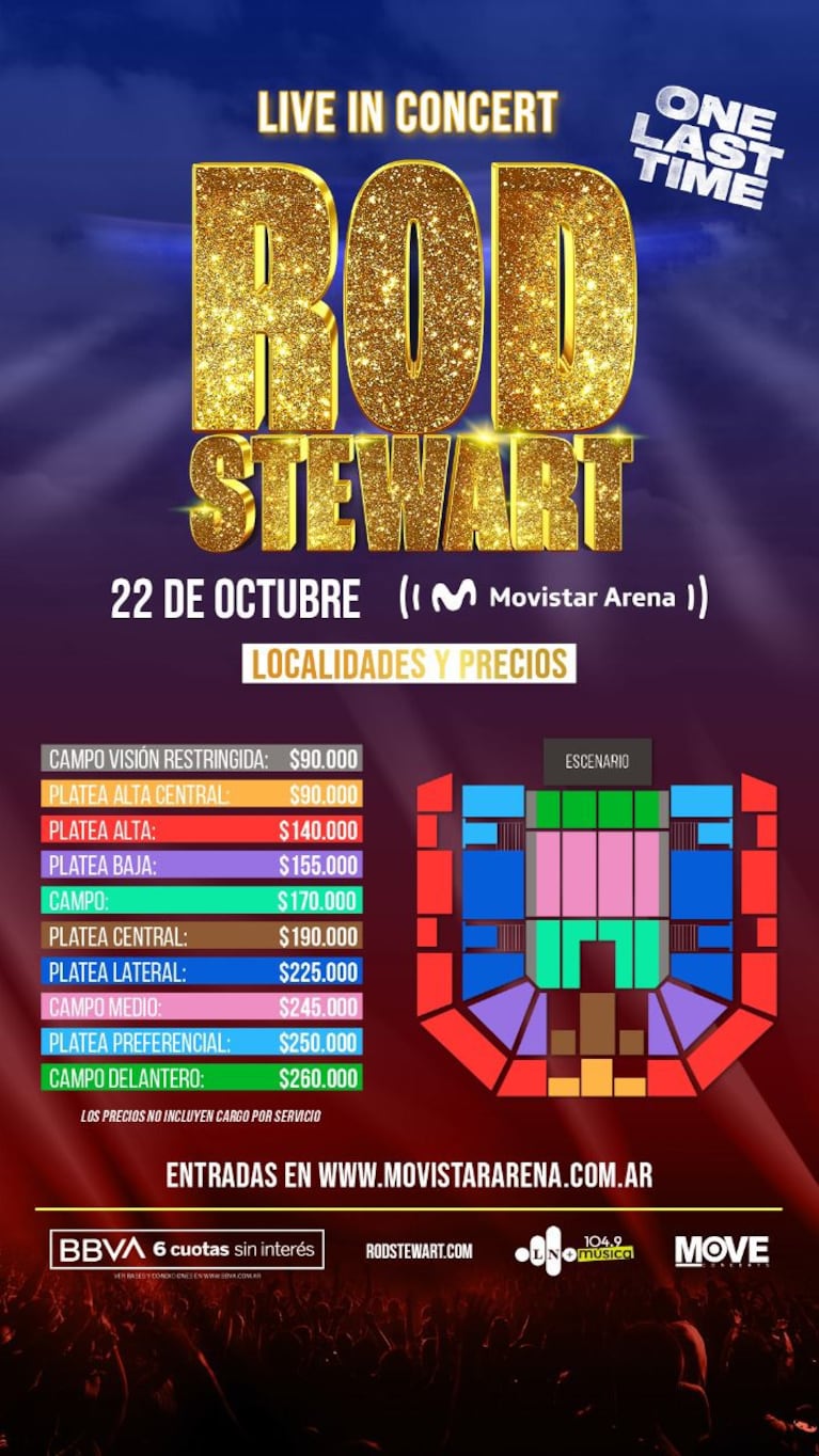 Rod Stewart en Argentina: precios de las entradas y dónde comprarlas 