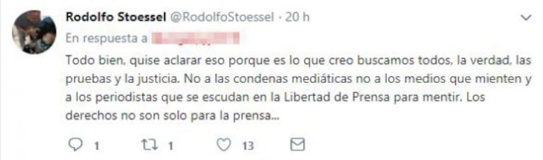 Rodolfo Stoessel, productor de Patito Feo: "Creo en la verdad y en la justicia, no en linchamientos mediáticos”