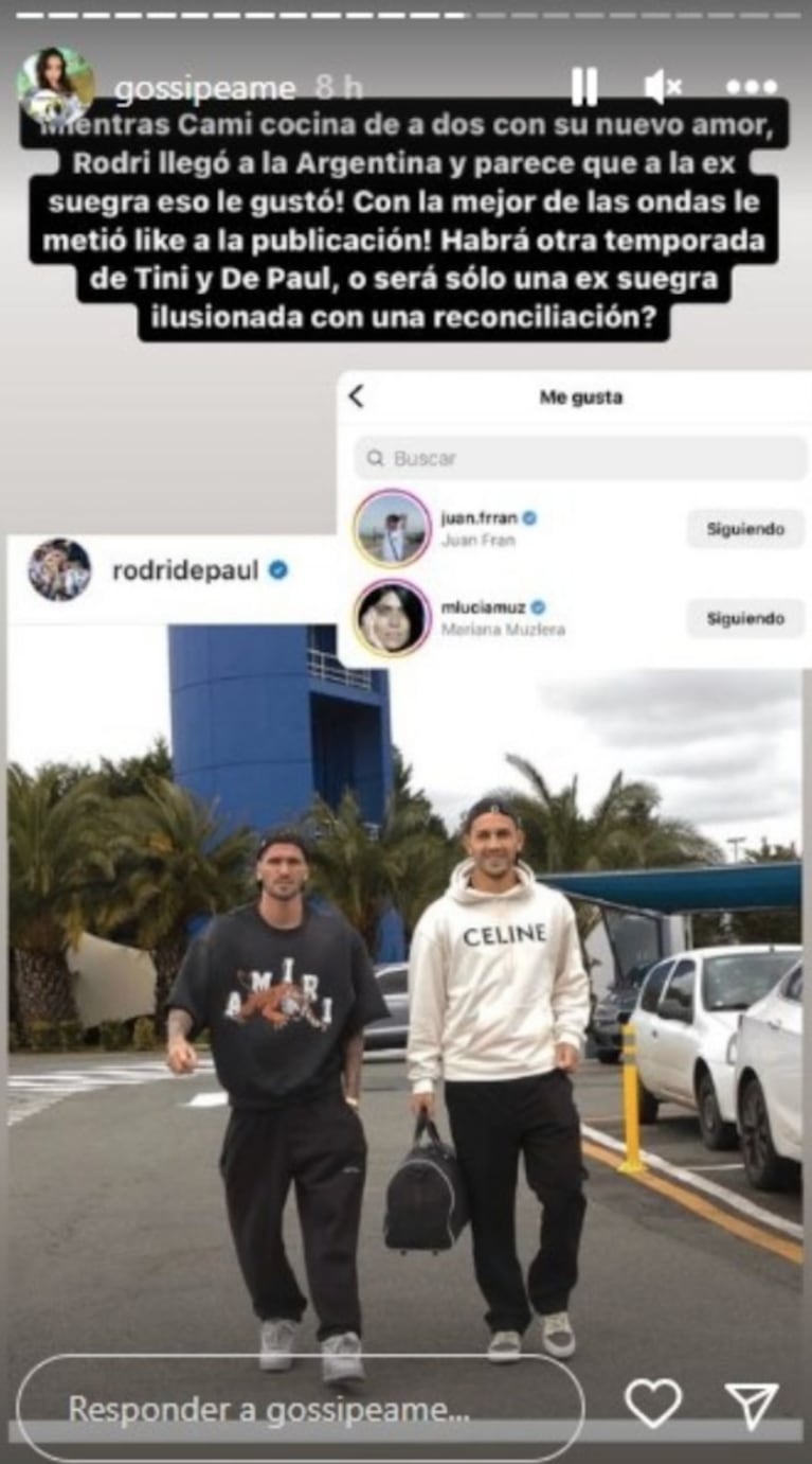 Rodrigo de Paul aterrizó en Argentina y se desataron los rumores de reconciliación con Tini Stoessel