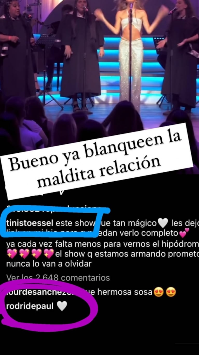 Rodrigo de Paul le dedicó a Tini Stoessel un romántico comentario: a los minutos se arrepintió y lo borró