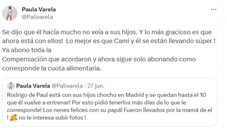 Rodrigo de Paul se encontró con sus hijos en Madrid y lo fulminaron en las redes: "¿Hay que aplaudirlo?"