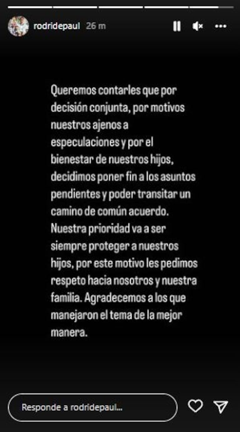 Rodrigo de Paul y Camila Homs lanzaron un contundente comunicado juntos tras su polémica separación