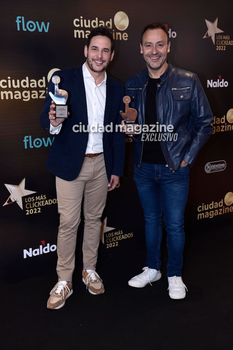 Rodrigo Lussich y Adrián Pallares ganaron sus premios a Los Más Ckickeados 2022. (Foto: Movilpress)