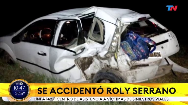 Roly sufrió un grave accidente automovilístico hace cuatro meses. Foto: TN.