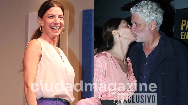 Romina Gaetani y su novio, Luis Cavanagh, en el estreno de Mamá (Fotos: Movilpress).